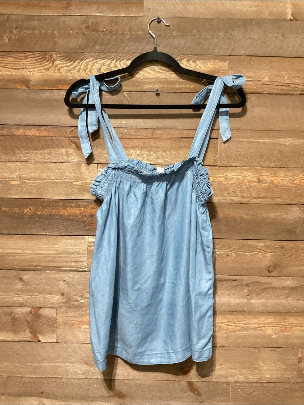 Cato Chambray Top With Double Tie Straps Women’s Size Medium NWT